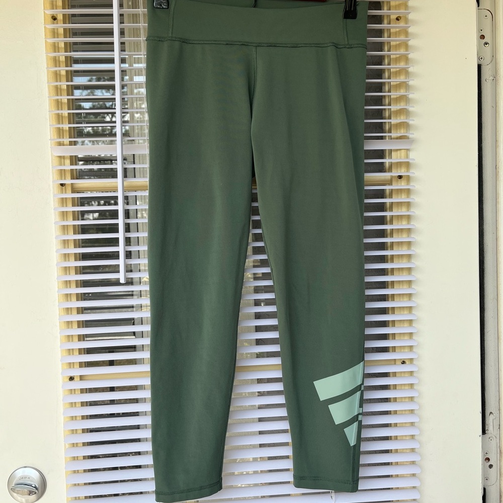 Adidas Green Leggings with Logo